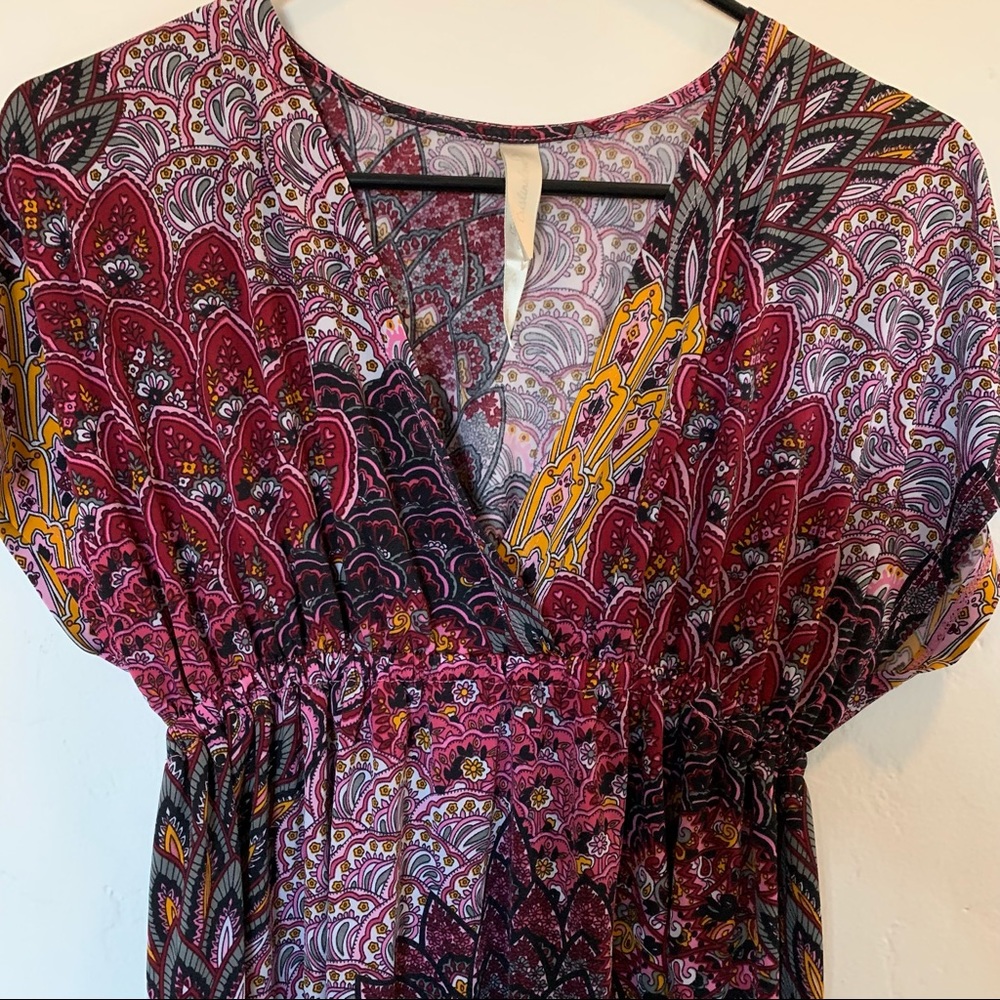 Christinalove Dress Red V-Neck Size Large